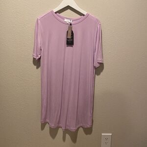 J Crew T-shirt Dress longline Tunic jersey lavender size medium
